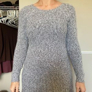 Gray sweater dress